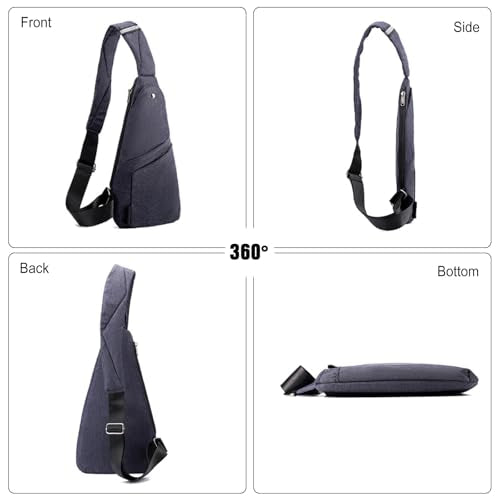 FANDARE Lightweight Sling Bag Men Chest Pack with Reflective Strips Women Versatile Motorcycle Crossbody Bags Cover Shoulder Carry Body Wallet for Hiking Running Outdoor Travel Daypacks Blue B - color: Blue B