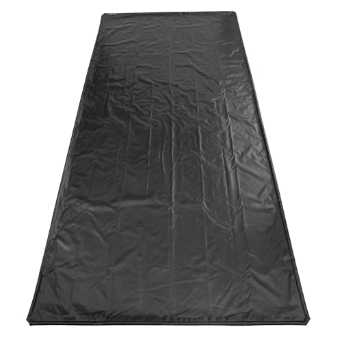 VEVOR Containment Mat, 7 ft 9 in x 16 ft, Non-Slip PVC Garage Floor Mat with a Cleaning Squeegee, Heavy Duty Durable Waterproof Containment Protection from Snow, Rain and Mud for Cars Parking, Black - size: 7 ft 9 in x 16 ft