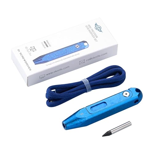 OKNIFE Otacle D1 Titanium Alloy EDC Multi-Bit Pocket Screwdriver, 8 in 1 Magnetic Mini Screwdriver Repair Multitool for Computer Eyeglasses Daily Home Improvement (Snowflake Blue) - color: Snowflake Blue