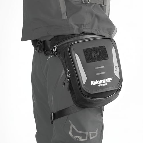 Rhinowalk Motorcycle Fuel Tank Bag,Motorbike Tank Bag with Mobile Phone Pocket, Thigh bag,Leg Waist Chest Pouch,2.4L Backpack Motor Cycle Accessories - style: Without Magnetic