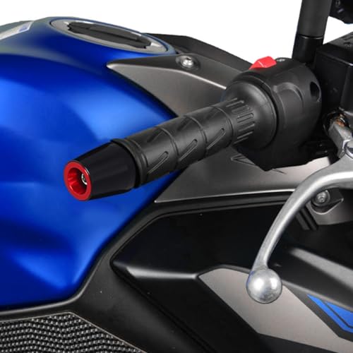 Motorcycle Bar Ends Plug, 7/8" 22mm CNC Aluminum Alloy Universal Moto Handlebar Plugs Compatible With Honda Kawasaki Suzuki Yamaha And Almost Motorcycle Model (Red) - color: Red