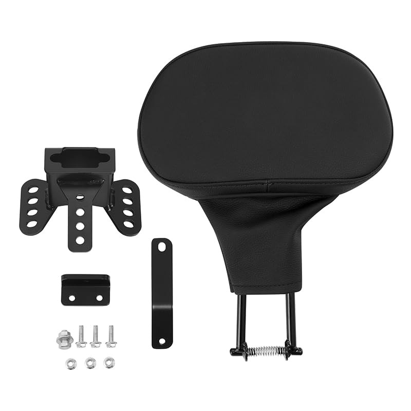 XMT-MOTO Motorcycle Seat, One-Piece Hammock Driver & Passenger Seat w/Rider Backrest Pad Fit for Harley Touring 2009-2023 Road King Street Glide Electra Glide FLHR FLHX FLTRX - style: Seat+ Driver Backrest For Harley Touring '09-'23