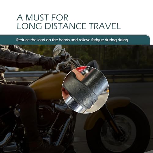 2 PCS Motorcycle Cruise Control Grip, Throttle Modification Assist Grip for Precision Labor Saving Control, Handlebar Rocker Rest, Universal Rocker Stopper for Most Motorcycles (Black)