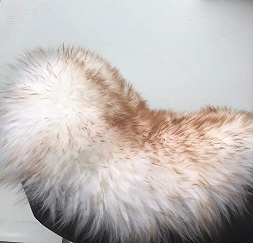 X-Large Sheepskin Buttpad® - Motorcycle Seat Pad (Long Hair Dusk) - color: Long Hair Dusk