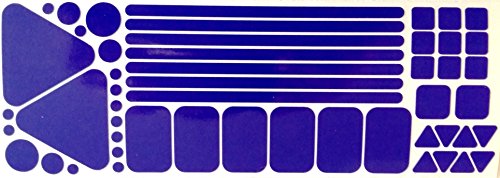 LiteMark Reflective Sticker Pack – Bicycle, Motorcycle & Helmet Reflectors for Safety & Night Visibility (Purple, Pack of 51 Pcs) - color: Purple