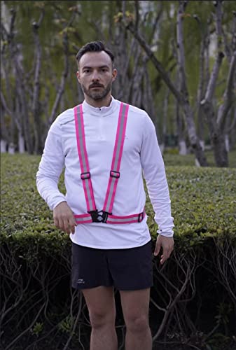 Dazonity High Visibility Safety Vest,Lightweight,Adjustable & Elastic Vest,Hi Vis Reflective Strips, Fit for Men & Women, Construction,Cycling, Runnning, (Fuschia) - color: Pink-1pack