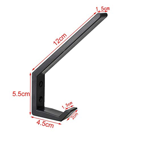 4Pcs Motorcycle Helmet Holder Jacket Hanger Hook Motorbike Wall Mount Rack Stand, Black