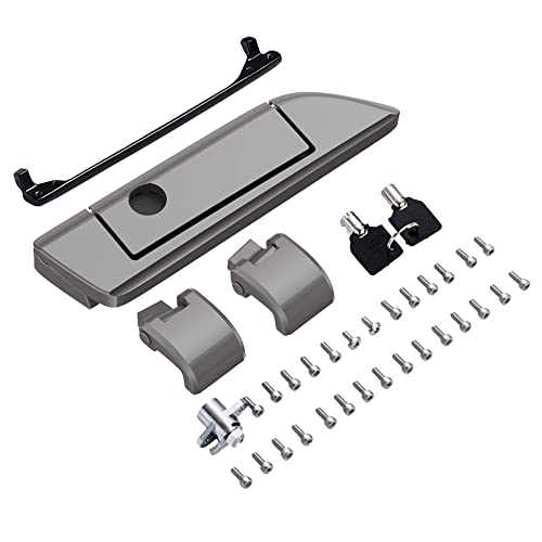 Moto Onfire Billet Silver Tour Trunk Luggage Latches Hinges Fit for AB Harley Touring Razor Chopped King Tour Trunk Luggage - color: Billet Silver