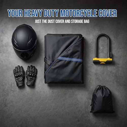 Heavy-Duty Waterproof Motorcycle Cover Fits Kawasaki Ninja 400 500 650 Z900 ZX-6R (No Trunk) for Outdoor Storage, All Weather Protection with Windproof Buckles & Multi-Vent