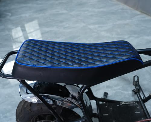 JMCHstore Blue Diamond Stitch Retro Mini bike Seat Cover for Monster Mega Moto MMB80 80cc MMB105 105cc, For Coleman Realtree RB100 RT100 Mini Bike Cushion Replacement parts - color: Blue