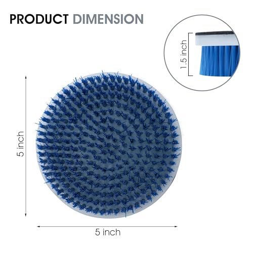 Nanoskin 5-Inch Rotary Brush with Durable Blue Nylon Bristles, Versatile for Car Detailing, Upholstery Cleaning, Wheel Scrubbing, and Home Use, Easy to Attach, Compatible with Most Polishers & Buffers