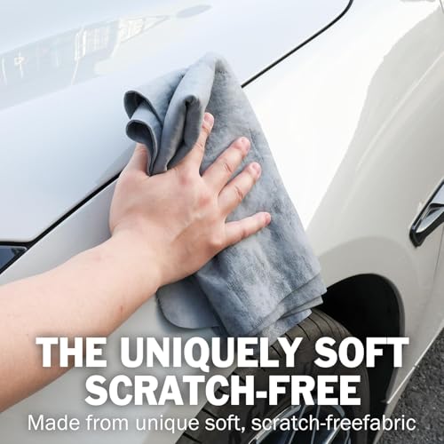 3 Pack Premium XL Shammy Cloth for Car Drying, 34”x25” Chamois Towel for Car, Super Absorbent Shammy Towel for Car, Reusable Soft Car Drying Towels