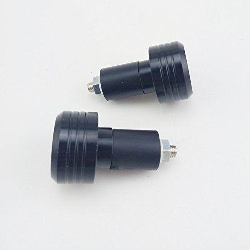 Motorcycle Handlebar Ends,7/8'' Handle Bar Slider Caps Weight Plugs CNC Aluminum (Black) - color: Black