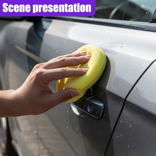 Craedli Car Wax Applicator Pads, 4 Inch Round Soft Fine Polishing Foam Pads, Car Sponge Buffing Pad Auto Cleaning & Detailing Tool for Applying Dressings, Polishes, Waxes (12PCS) - size: 12PCS