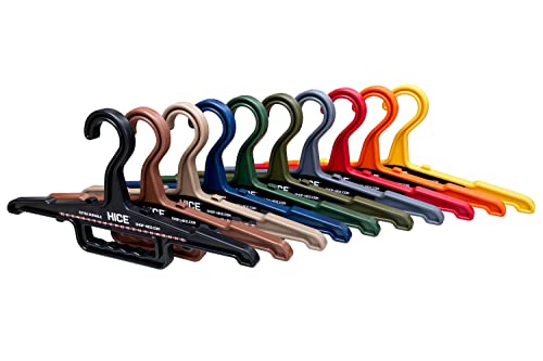 HICE - Garrison Heavy Duty Hanger | Original Heavy Duty Clothes & Equipment Hanger | 150 lb Load Capacity | Durable High Impact Resin | for Police, Military, Workwear & Clothing (Dark Green, Set of 2) - color: Dark Green