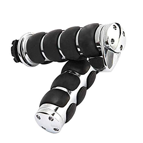Motorcycle Hand Grips 7/8" 22mm Non-Slip Hand Grip with Throttle Assist for Harley Yamaha Kawasiki Suzuki Cruisers Motorbikes Choppers - color: Chrome-B