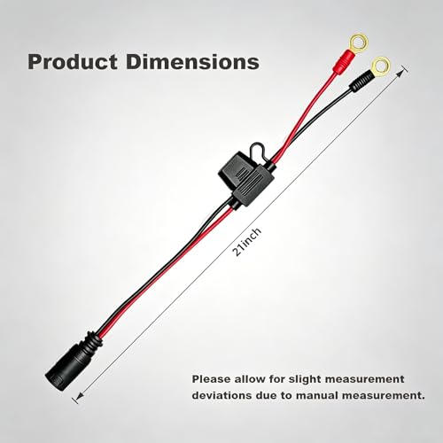 2-Pack M6 Eyelet Terminal Charger Cable compatible with GC002 X-Connect NOCO GENIUS1 GENIUS2 Smart Battery Trickle Charger