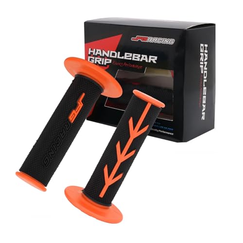 JFG RACING 7/8" Motorctcle Grips,22mm 24mm Non Slip Dirt Bike Hand Handlebar Glue Universal for Most Pit Bike Motercross KLX KX EXC XC SX CRF CR YZ WR DRZ RMZ 50 85 100 150 250 350 450 - color: Orange