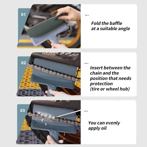 Reusable Motorcycle Chain Lubrication Protector Foldable Guards Light Weight For Hassle Frees Cleaning And Travel