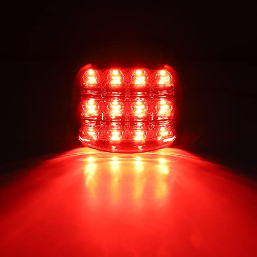 Black Strobing LED Tail Light Upgrade HD Tail Lights Assemblies for Harley Dyna Road King Electra Glide Street Bob Touring, harley davidson parts, led lights for motorcycles(Black) - color: Black