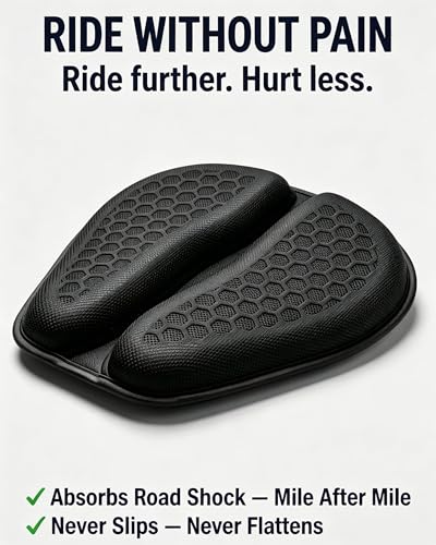 2026 New Motorcycle Seat Cushion, 3D Honeycomb Tailbone Cutout Pressure Relief Cooling Seat Pad, Universal Shock Absorbing Non‑Slip for Long Distance Rides (with Cover) - color: with Cover