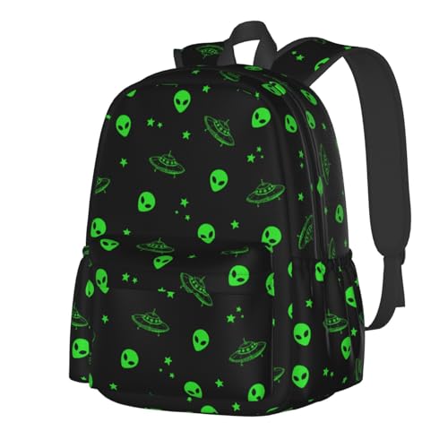Galaxy Alien Backpack Bookbag Laptop Backpacks Multipurpose Daypack for Boys Girls School Men Women Travel Hiking - color: Galaxy Alien