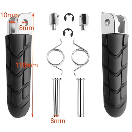 Motorcycle Front Foot Pegs for Honda Honda VFR800 03-10 CBR600 98-02 VTR250 1997 1998 1999 2000 2001 02 03 04 05 06 07 08 09 2010 - color: Black#3