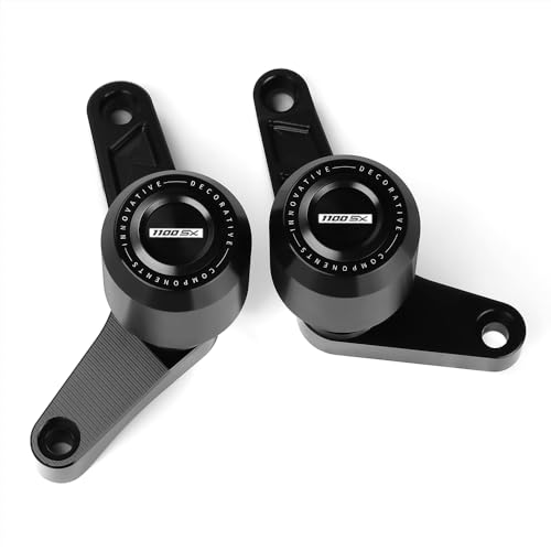 Motorcycle Frame Sliders Falling Protection CNC Compatible with Ninja 1100SX ABS/ABS SE 2025 Crash Protector Pad Engine Fairing Guards Ninja1100SX Ninja 1100SX Accessories (Black) - color: black
