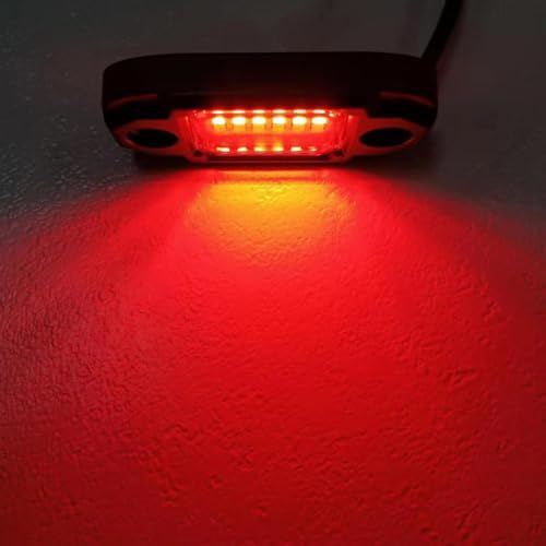 4 Pods Red Rock Lights 24 LEDs Chips Waterproof Neon Trail Rig Lamp Underglow Lights for Car Truck Motorcycle SUV ATV UTV (Red) - color: Red