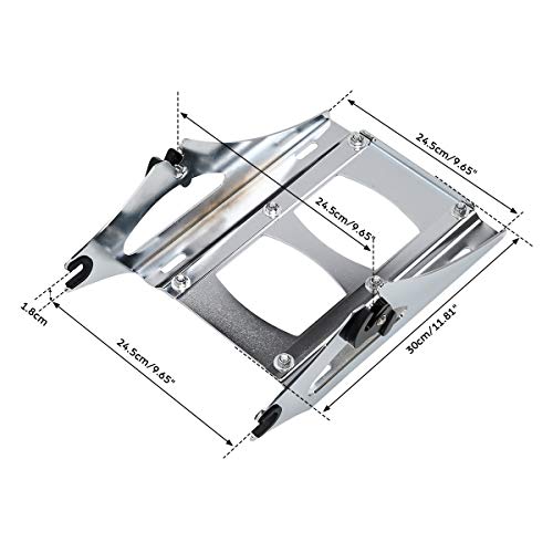 TCMT King Motorcycle Trunk Box Backrest Luggage Rack 2 Up Mounting Rack Fit for Harley 2014-2025 Touring CVO Road King Road Glide Street Glide Electra Glide Pack - color: Style B Chrome 2 Up Rack#2
