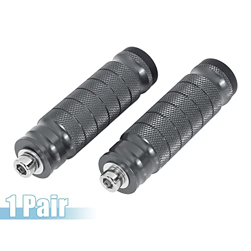 F FIERCE CYCLE 1 Pair 6mm Aluminum Aolly Motorcycle Rearsets Rear Set Footrest Footpeg Foot Rest Peg Motorbike Cycling Titanium Tone - color: Gray