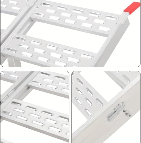 GAOMON Ramps for Pickup Trucks, Aluminum Tri-Fold Motorcycle Powersports Loading Ramps, 1500 LBS Capacity ATV Ramp with Load Straps for ATV/UTV, Lawn Mowers, Tractors, 76" L x 50" W - size: 1500Lbs 76"x50"