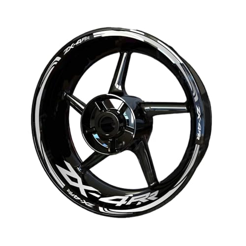 Wheel Stickers for Ka&wasaki for N&INJA ZX-4RR ZX4RR Reflective Motorcycle Wheel Sticker Hub Decal Rim Stripe Tape Decals - color: Style 13