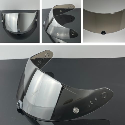 R1 Air Helmet Visor Replacement,Tinted Motorcycle Helmet Face shield Windshield lens for R1,R1 Air,R1 EVO,T520,ST1400,391 (Revo Clear Silver) - color: Revo Clear Silver
