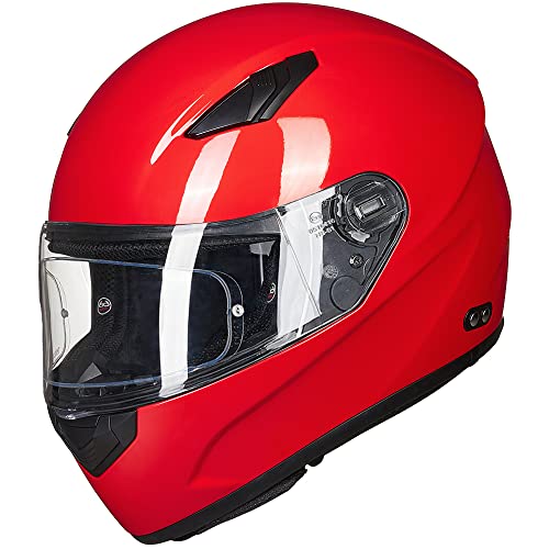 ILM Motorcycle Helmet Motocross Full Face Ultra Large Pinlock Insert Anti-Fog Visor ATV Casco Snowmobile for Men Women DOT - color: Red