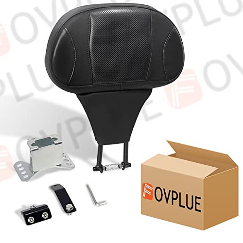 FOVPLUE Adjustable Rider Backrest,Detachable Plug-in Driver Backrest Pad w/Mounting Kit for Harley Touring 2009-2025,for CVO Road Glide Street Glide Tri Glide FLHTK/L Electra Glide Road King,Style 4 - color: Black Custom Style