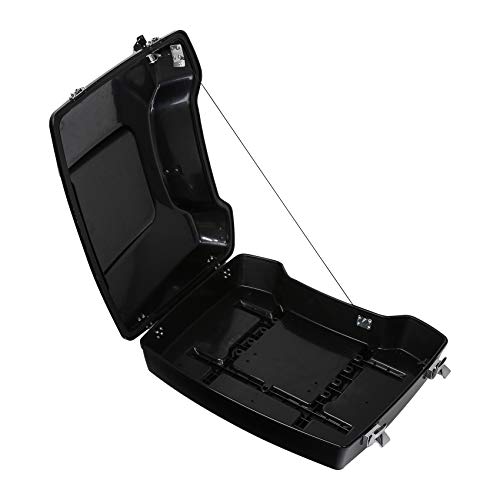 TCMT 5.5" Razor Motorcycle Trunk Box W/Latch Key Fits For Harley 1997-2013 Road King Road Glide Street Glide Electra Glide Pack - color: Chrome Lacthes Trunk