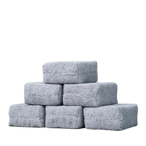 Chemical Guys Foam Applicator Pads for Cars Gray Dressing and Wax Applicators for Car Detailing Interior and Exterior Use, 4 x 3 x 1.5 Inch - 6 Pack - size: 6 Pack