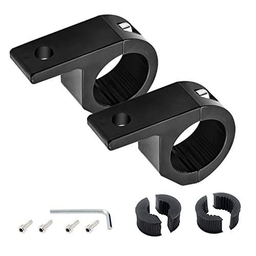 Motorcycle Mounting Bracket, LED Pods Auxiliary Driving Fog Lights Mounting Brackets Kit, LED Light Bar Horizontal Bar Clamp Mounting Kit,2Pcs (17mm-25mm) - size: 17mm-25mm