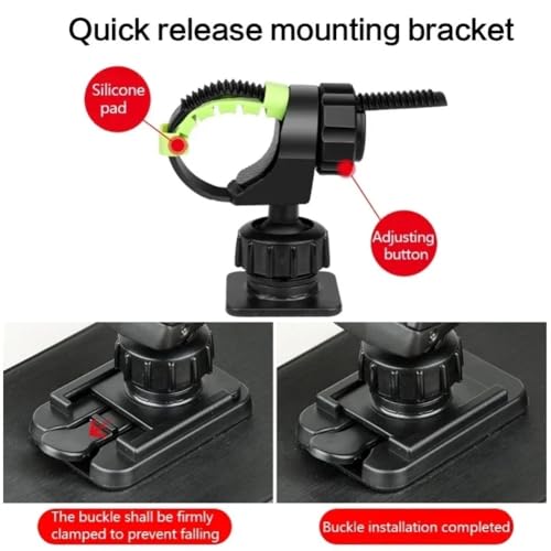 360° Rotation Waterproof Phone Mount for Bike Motorcycle, Touch Screen Handlebar Holder (Black) - color: black