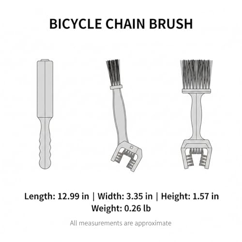 Bicycle and Motorcycle Chain Cleaning Brush - Durable PP Plastic Tool for Road, Mountain Bikes & Motorcycles - Compact Maintenance Accessory
