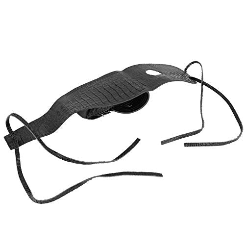 Motorcycle PU Leather Fuel Pad with Pouch - Install for Bikers (Black Crocodile)