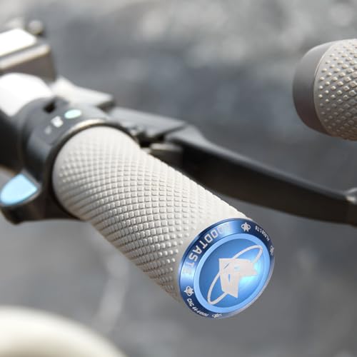 HARFINGTON Bar End Plugs Aluminum Handlebar End Caps Bike Plugs with Matching Rings for MTB Road BMX Fixed Gear Bike, Blue - color: Blue