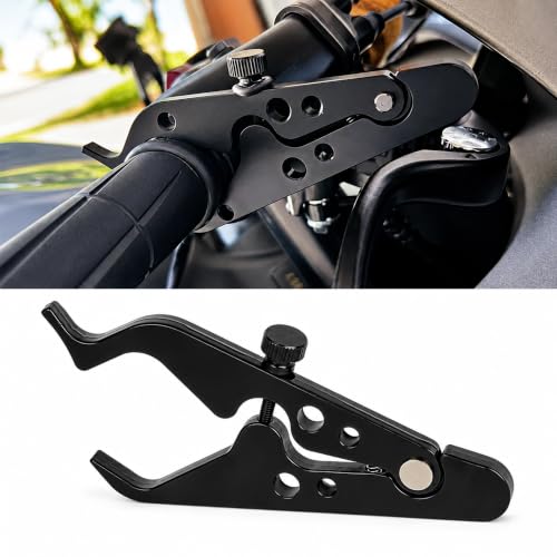 PSLER Motorcycle Cruise Control Throttle Lock Universal Aluminum Clamp,2Pcs | Universal throttle cruise assist,Aluminum clamp design,Black