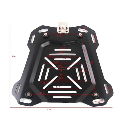 Motorcycle Rear Luggage Bracket 1Pc 45L 55L 65L 80L Motorcycle Top Rear Luggage Box Bracket Plate Trunk Boot Quick Release Base Plate Shelf Holder CNC Aluminum - color: 45L