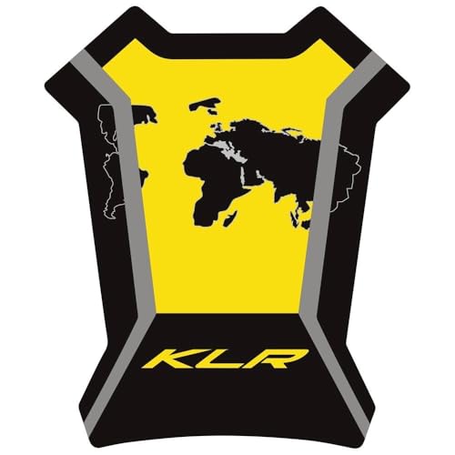 KLR650 Tank PAD Front Side Tank Pad Fuel Compatible with Klr650 2022-2025 3D Gel Tank Fuel Gip Klr650 Pad (Yellow) - color: 144 Yellow