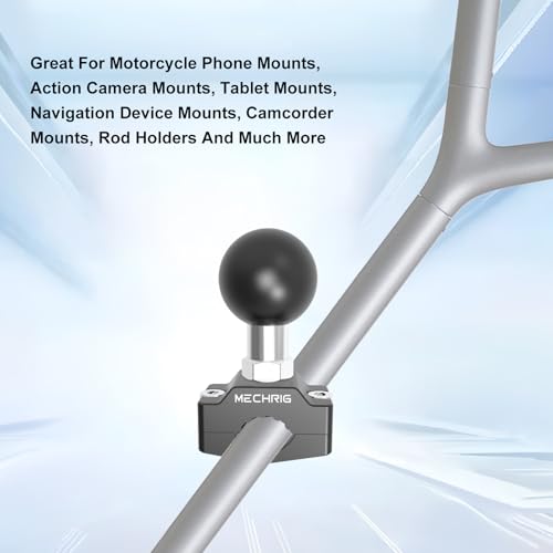 Aluminum Alloy Handlebar Clamp Mount, U-Bolt Base with 1 inch Ball Head Compatible with RAM Mount Double Socket Arm& Motorcycle Ebike Bike Phone Holder,Fit for 0.39" to 0.63" Diameter,78013 - size: Small
