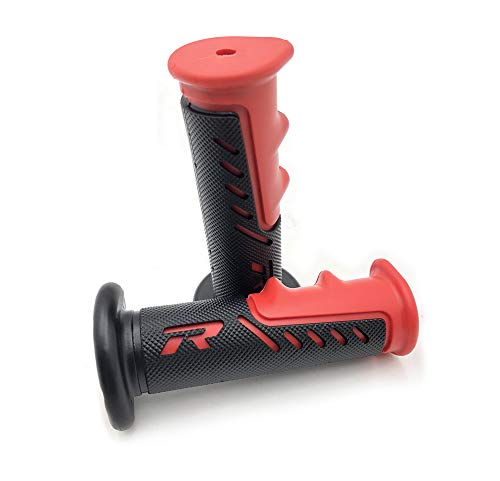 WATERCRAFTS R Engraved Gel Style H Grips RED Compatible with ATV Quad BOMBARDIER Jet SKI Recon Rincon Brute Force Prairie ATV Bruin Grizzly Kodiak(7/8" Both Side) - color: F