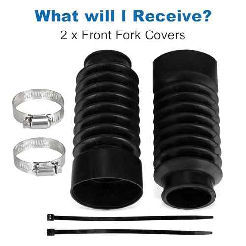 PSLER Front Fork Cover Fork Shock Absorber Cover Fork Boots Gaiters Gators Shock Boots Shock Absorber Tube Slider Cover Gaiters Protector Fit for Rebel CMX300 CMX500 2017 2018 2019 2020 2021 2022 2023