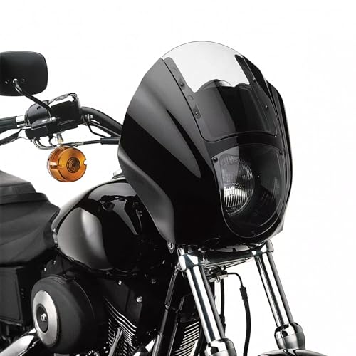 Windshield Fairing, SLMOTO Black Clear Quarter Fairing Windshield for Harley Sportster 88-Up XLH883 Low XL1200L, Dyna 95-05 Super Glide Custom EFI FXDCI Low Rider FXDL EFI FXDLI - color: Clear Windshield Fairing